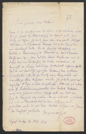 Brief an B. Schott's Söhne : 14.10.1894