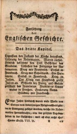 David Hume, Esq. Geschichte von Großbritannien : Aus dem Englischen übersetzt, 8. Von Heinrich dem Achten