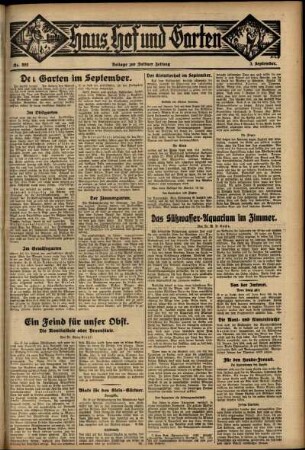 Vierte Ausgabe vom Sonntag, den 03. September 1933.