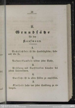 II. Grundsätze für den Kaufmann