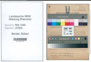 Entnazifizierung Robert Bender , geb. 19.10.1913 (Postbeamter)