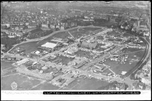 München, Oktoberfestwiese, Luftbild