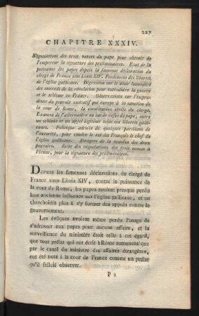 Chapitre XXXIV. Négociations des trois nonces du pape pour obtenir de l'empereur la signature des préliminaires ...