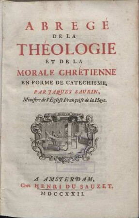 Abregé De La Théologie Et De La Morale Chrétienne En Forme De Catechisme,