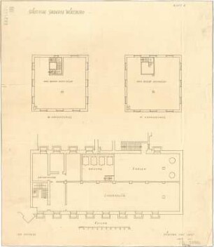 Fischer, Theodor; Würzburg, Münsterplatz; Sparkasse - Grundriss Keller