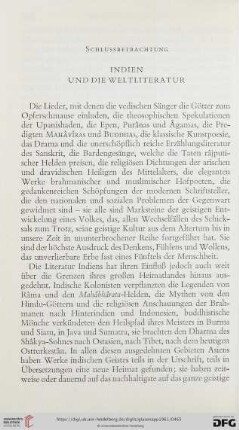 Schlussbetrachtung – Indien und die Weltliteratur