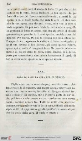 XXX. Modo Di Fare La Cera Per Il Dorato