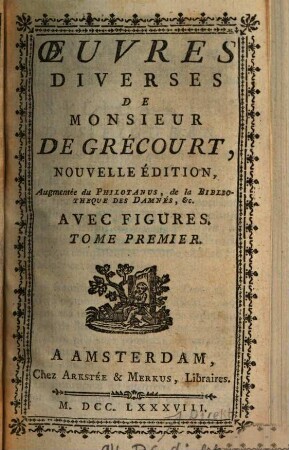 Oeuvres Diverses De Monsieur De Grécourt. 1