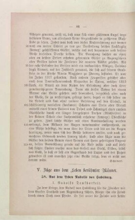 V. Züge aus dem Leben berühmter Männer