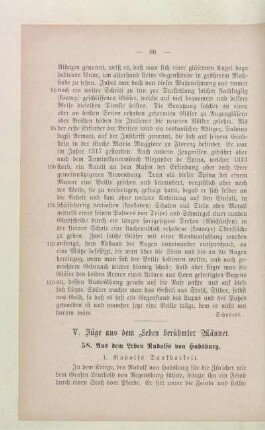 V. Züge aus dem Leben berühmter Männer