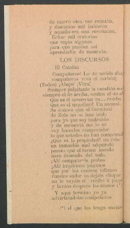 Los discursos