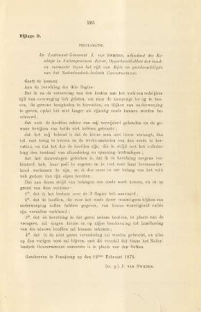 Bijlage D. Proclamatie. De Luitenant-Generaal J. van Swieten, ...
