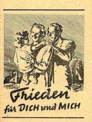 Propagandaschrift der SED für einen Friedenvertrag und die deutsche Einheit
