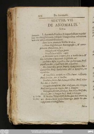 Sectio VII. De Anomalis.