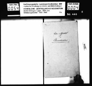 Lehen- und Gültbuch über Ammertsweiler, renoviert durch Wilhelm Oppenländer.