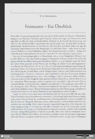 Freimaurer - Ein Überblick