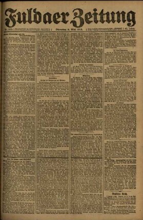 Ausgabe vom Dienstag, den 06. Mai 1919.