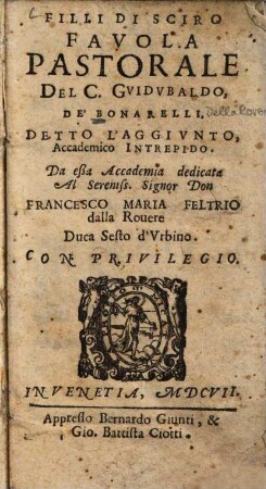 Filli di Sciro : favola pastorale