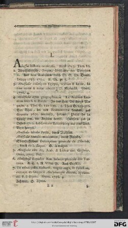I. (Nr. 1 - 606)