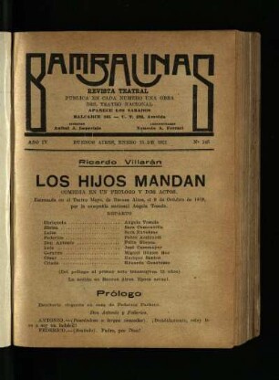 Los hijos mandan : comedia en un prólogo y dos actos