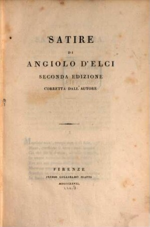 Poesie italiane e latine edite ed inedite : con la vita dell'autore. 1, Satire