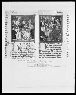 Auszüge aus der Bibel, und Marienleben — Moses beim Passahmahl