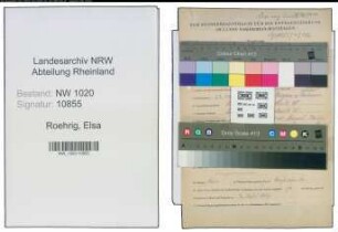 Entnazifizierung Elsa Roehrig , geb. 23.12.1912 ()
