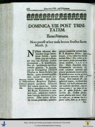 Dominica VIII. post Trinitatem.