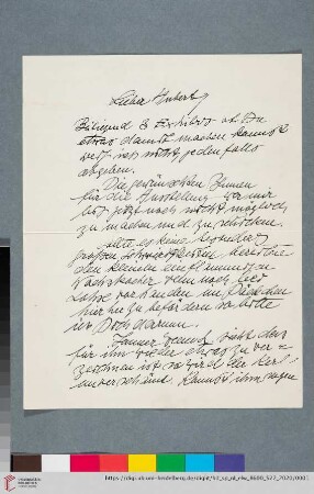 Briefe: Brief von Elfriede Lohse-Wächtler an Hubert Wächtler