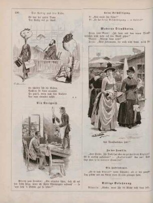 "Der Rettig und die Rübe" "Ein Ereigniß" "Moderne Dienstboten"