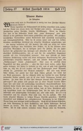 Heft 17 (1. Juniheft 1914)