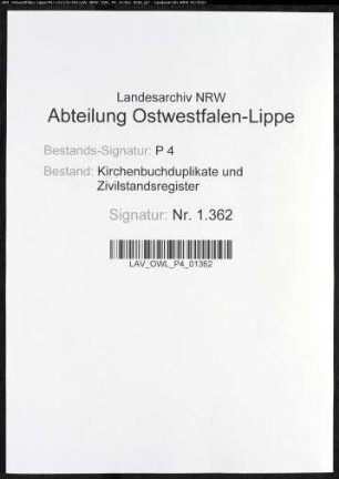 Kirchenbuchduplikat der katholischen Gemeinde Schwelm, Ennepe-Ruhr-Kreis (GHT 1874). (Gemeinde: Katholische Gemeinde)