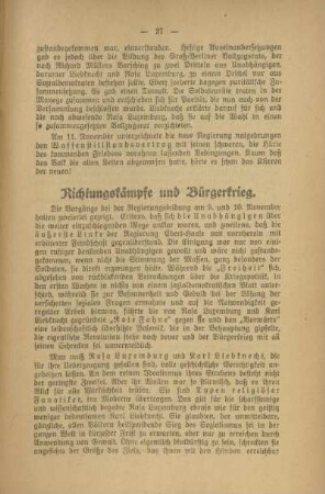 Richtungskämpfe und Bürgerkrieg