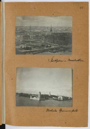 Stockholm / Schwimmanstalt, Motala: Ansichten (aus: Skizzen- und Fotoalbum 27)