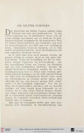 Die Delfter Fayencen