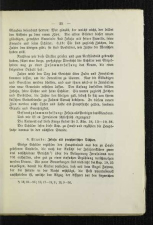 6. Stunde: Jesaja als prophetischer Dichter
