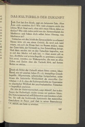 Das Kulturbild der Zukunft