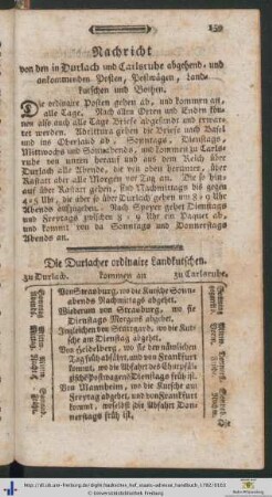 Posten, Postwägen, Landkutschen und Bothen.