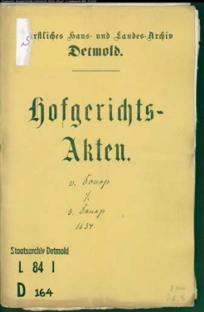 von Donop, Philipp zu Borkhausen gegen Hans Christian von Donop - Beleidigung