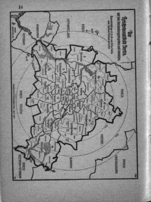 Karte: Die Reichshauptstadt Berlin mit den Verwaltungsbezirken und Ortsteilen