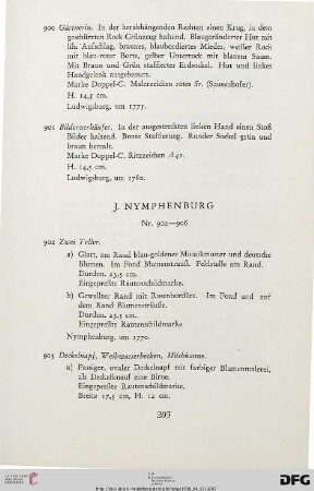 J. Nymphenburg (Nr. 902-906)