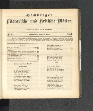 No. 30. 15. April 1854