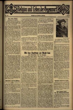 Dritte Ausgabe vom Sonntag, den 07. April 1935.