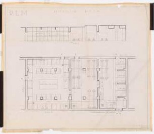Reichsluftfahrtministerium, Berlin: Weinkeller L4: Schnitt, Grundriss 1:50