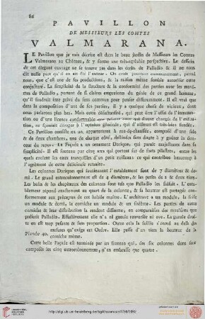 Pavillon de Messieurs les Comtes Valmarana