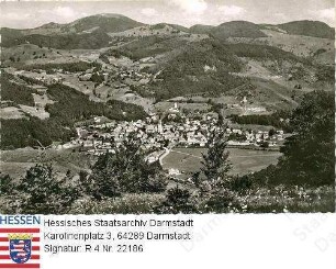 Schönau im Schwarzwald, Blick auf Schönau mit Belchen und Umgebung
