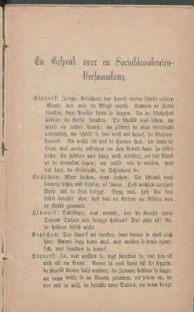 En Gespräk över en Socialdemokraten-Versammlung.