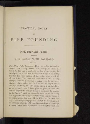 Pipe foundry plant.