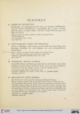 Plastiken (Nr. 44-55)
