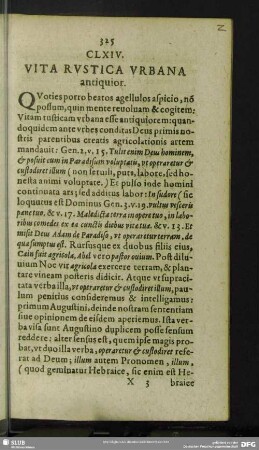 CLXIV. Vita Rustica Urbana antiquior